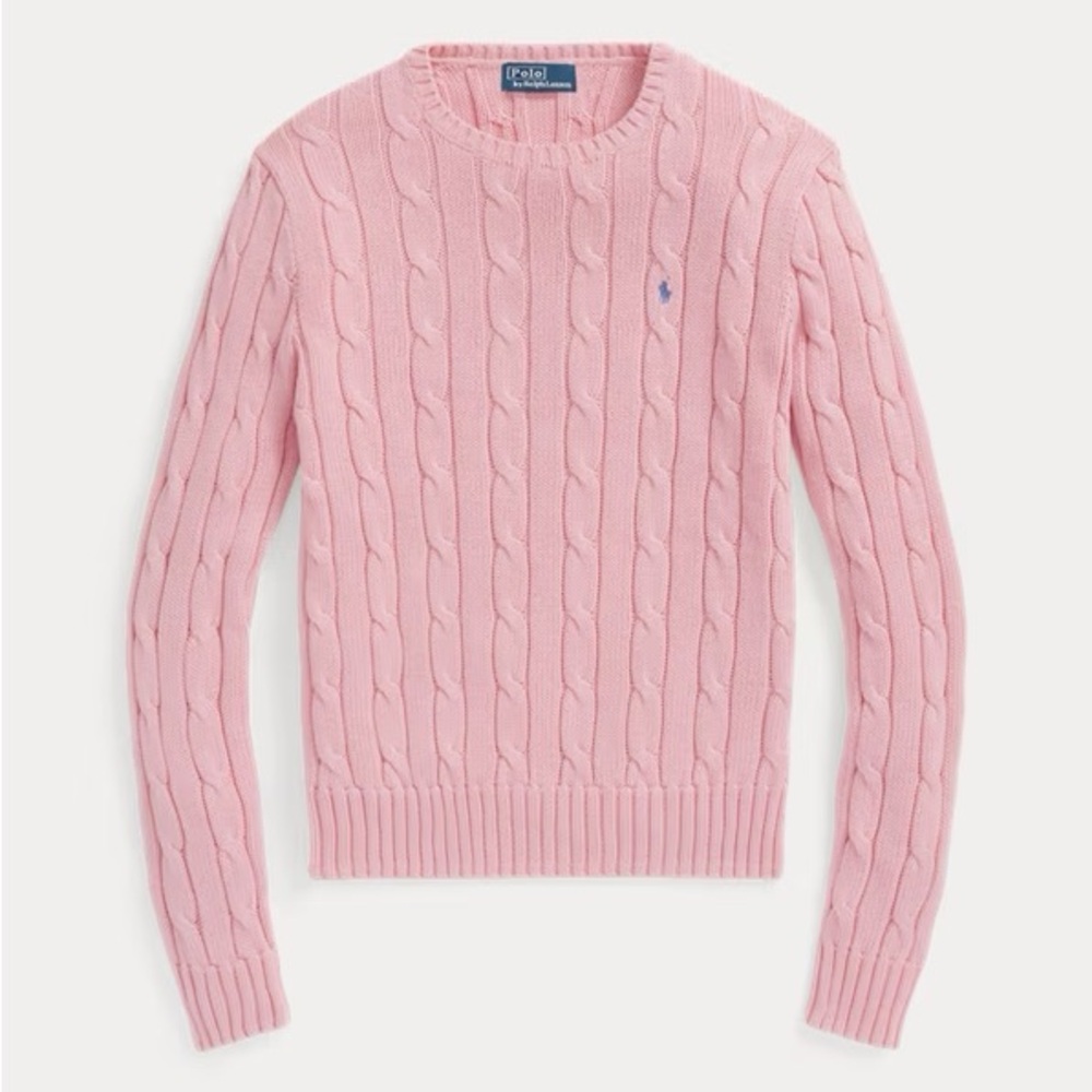 Ralph Lauren Pink Cable Knit Sweater